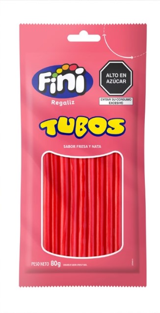 TUBOS SABOR FRESA Y NATA x 80 g