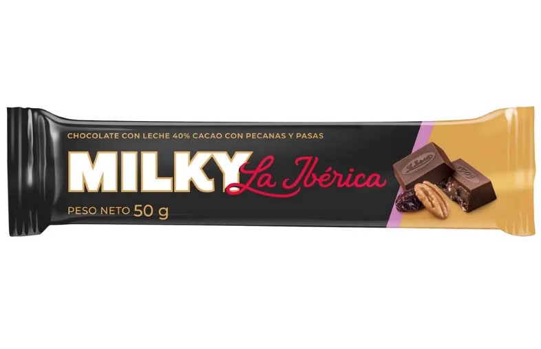 CHOCOLATE  MILKY CON PECANAS Y PASAS x 50 g