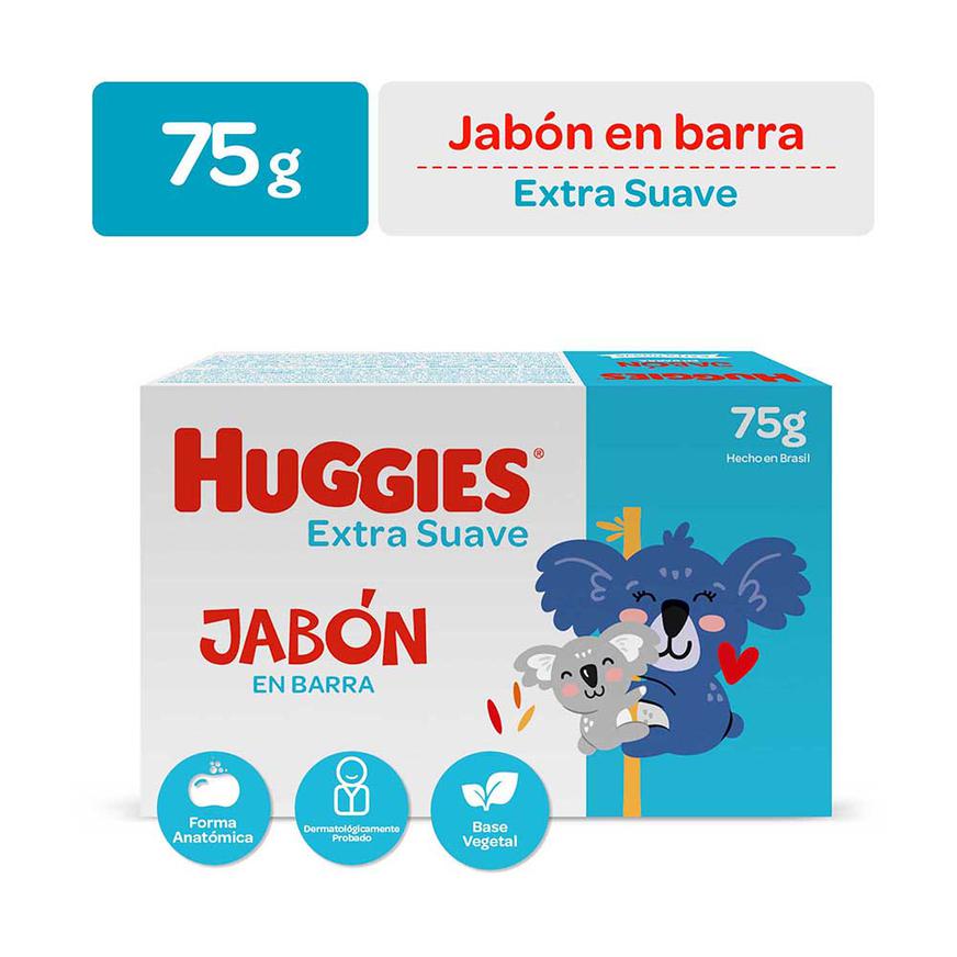 JABON EN BARRA HUGGIES  EXTRA SUAVE 75G