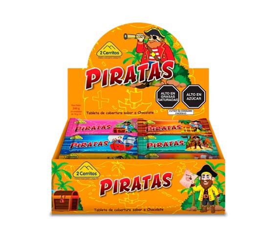 TABLETA CHOCOLATE PIRATAS x 12 gr.