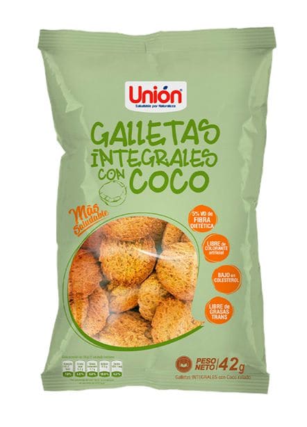 MINI GALLETAS INTEGRALES COCO x 42g