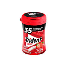 TRIDENT BOTELLA SABOR FRESA 35 UNID X 45.5G