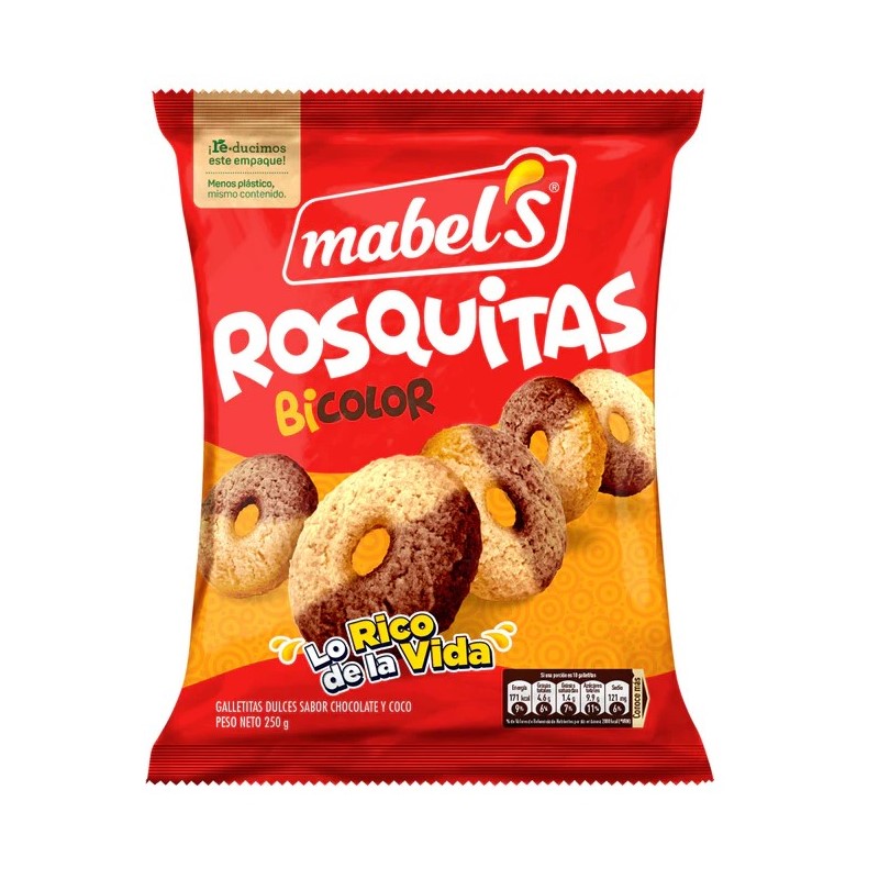 MABELS GALLETA ROSQUITAS BICOLOR x 250G