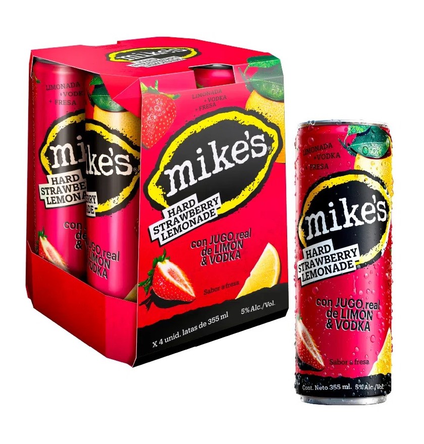 MIKES HARD STRAWBERRY 355 ml x 4 unid