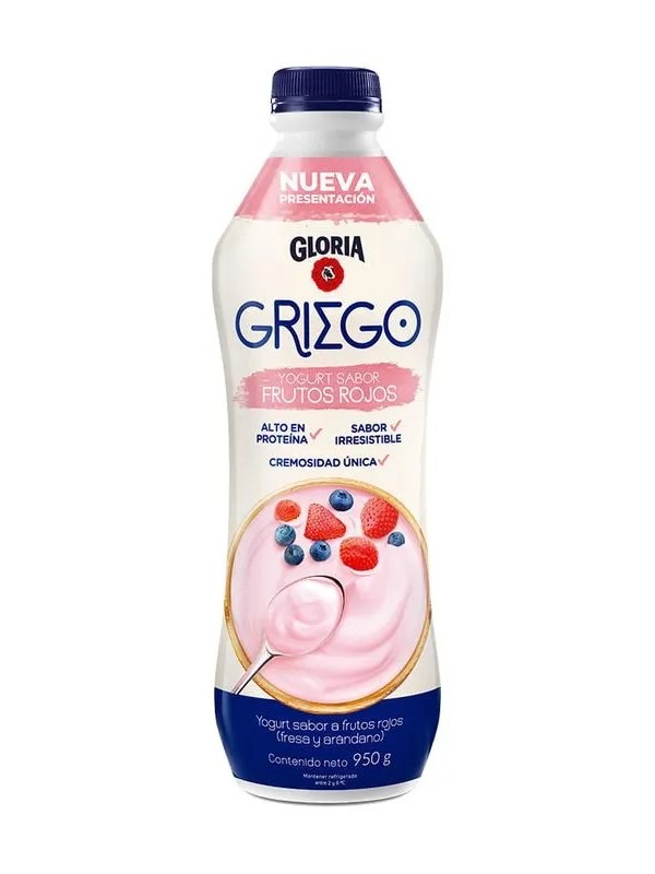 GLORIA YOGURT GRIEGO FRUTOS ROJOS x 950 g