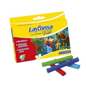 PLASTILINA JUMBO x 12 LAYCONSA 