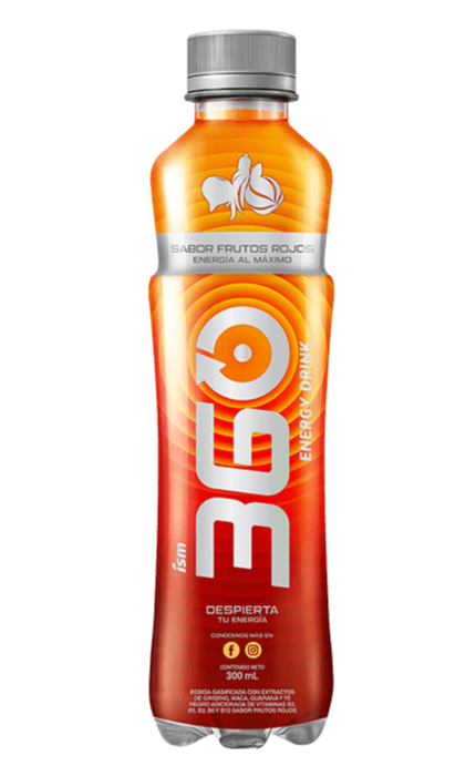 360 ENERGY DRINK FRUTOS ROJOS x 300 ml