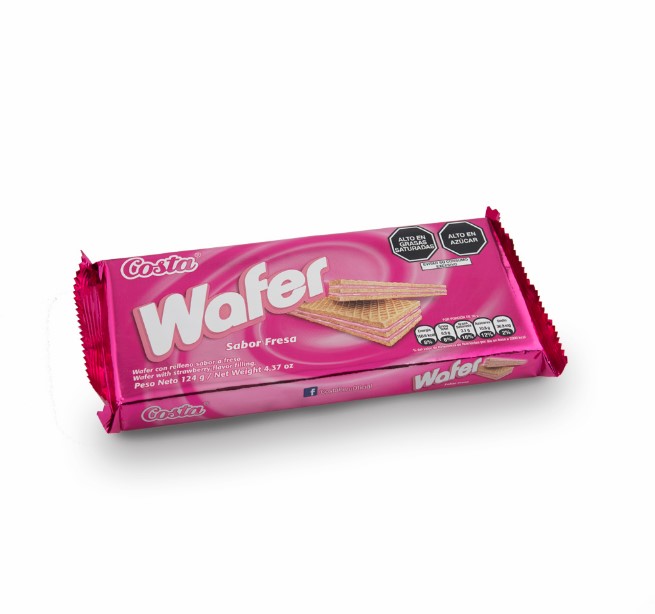 GALLETA WAFER SABOR A FRESA x 105 gr