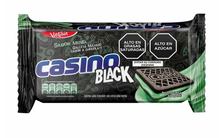 GALLETAS CASINO SABOR A MENTA BLACK x 43 gr