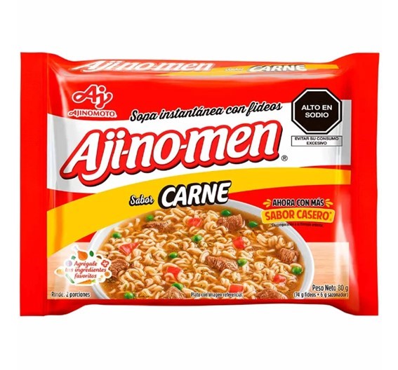 AJI NO MEN SOPA DE CARNE x 80 g