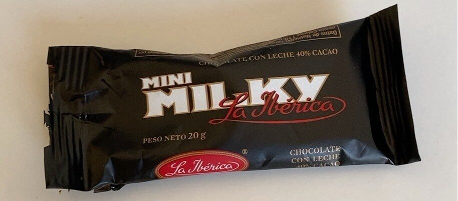 CHOCOLATE EN MINI BARRA MILK x 20 gr