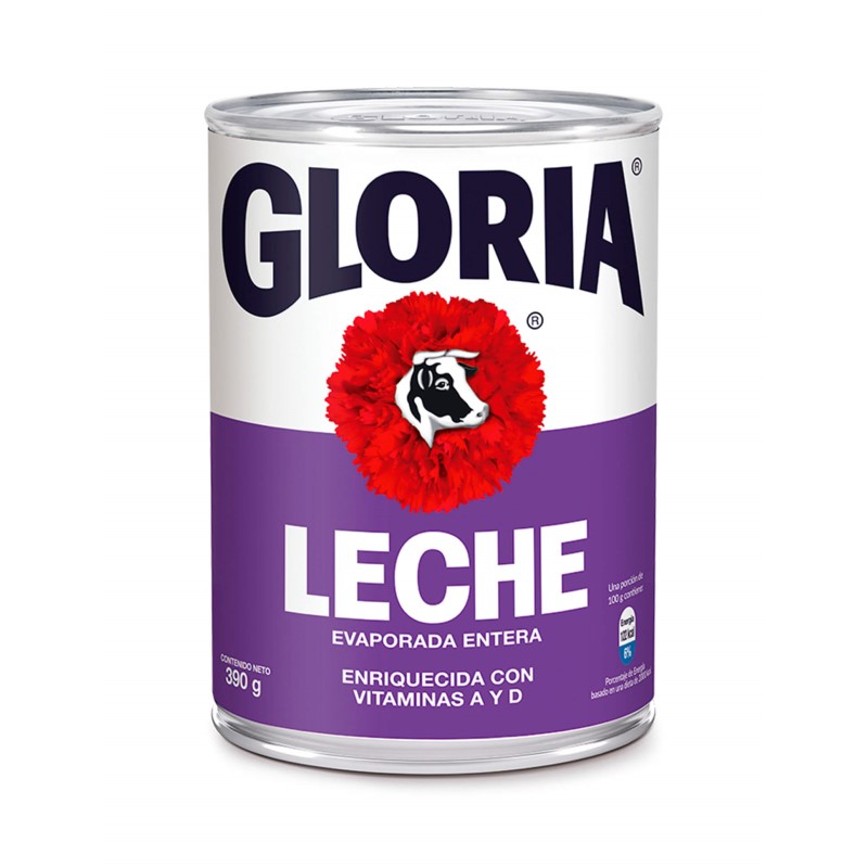 LECHE EVAPORADA ENTERA X 390GR 