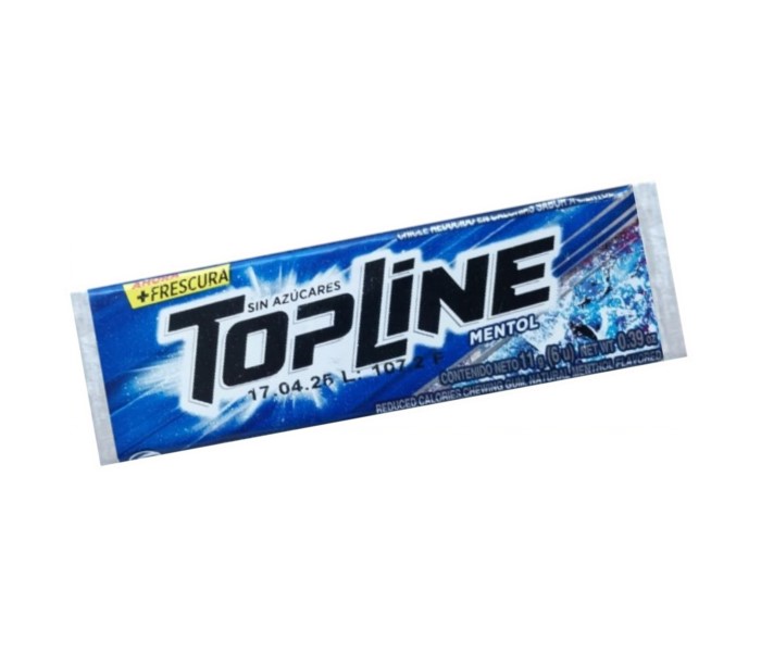 CHICLE TOPLINE MENTOL x 11G