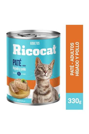 RICOCAT PATE ADULTOS HIGADO Y POLLO x 330 gr