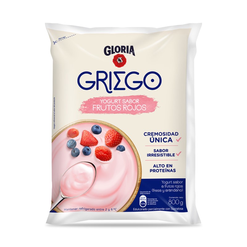 YOGURT GRIEGO FRUTOS ROJOS BOLSA 800GR