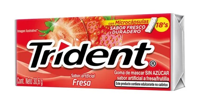 TRIDENT SABOR FRESA FRUTILLA x 30,6 g