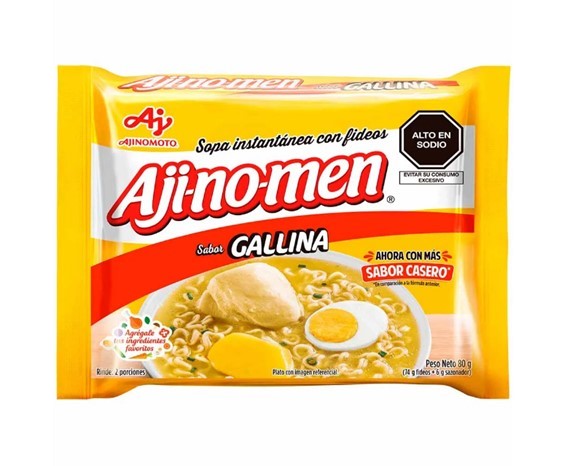 AJI NO MEN SABOR GALLINA x 80 g