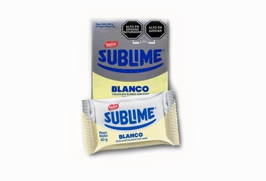 SUBLIME  BLANCO CON MANI x 40g