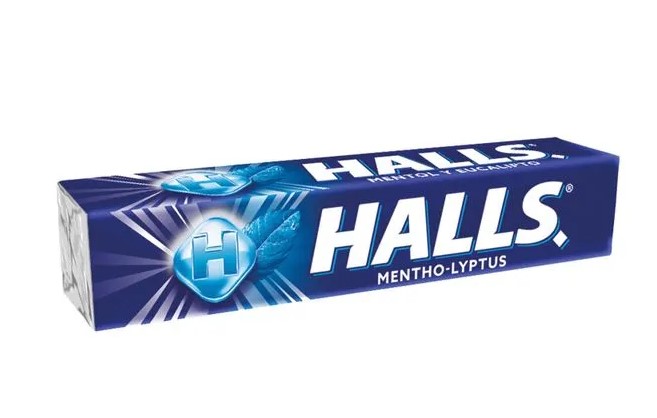 HALLS MENTOL Y EUCALIPTO  x 25.2 g