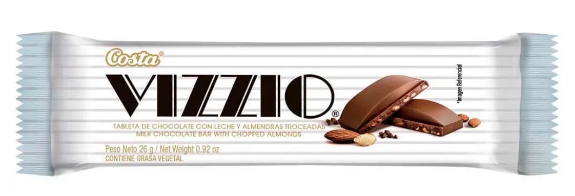 VIZZIO TABLETA DE CHOCOLATE x 26 g