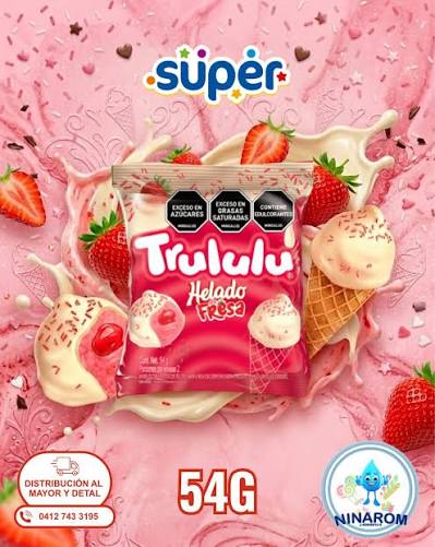 TRULULU MASMELOS HELADO DE FRESA 54g