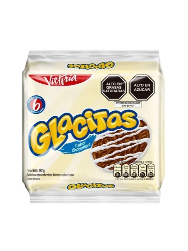 GALLETAS GLACITAS SABOR CHOCONIEVE 192g x 6 und